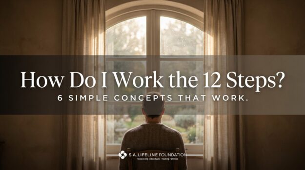 How Do I Work the 12 Steps? — a man reflecting by a window | S.A. Lifeline Foundation